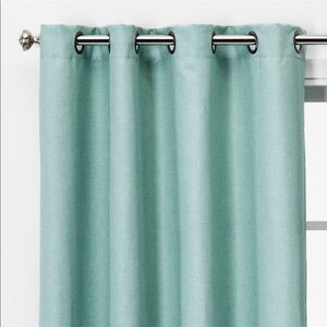 Threshold 54x95 Muddy Aqua Textured Curtain Solid